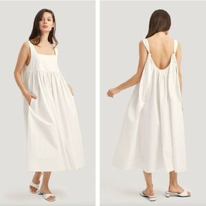 NAP Bunny Strap Maxi NWT Dress Cotton White Lagenlook